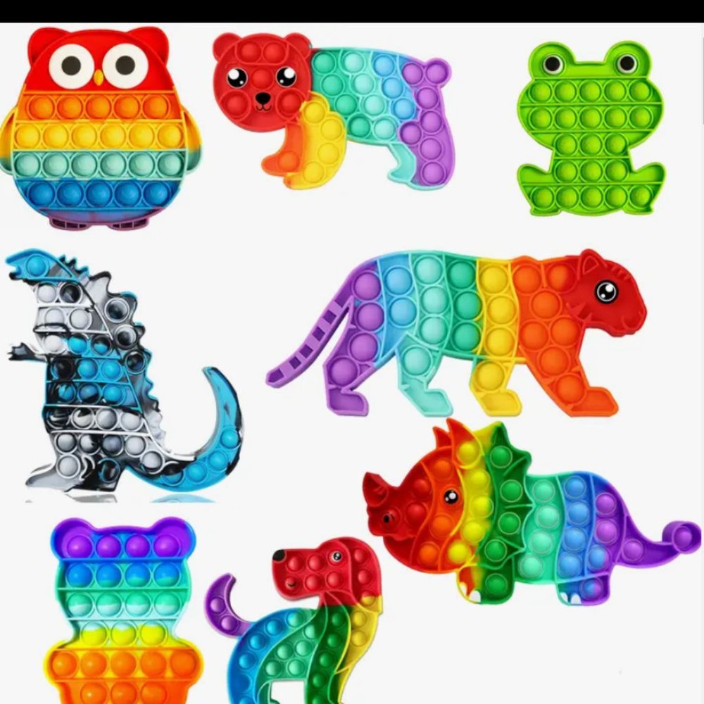 Rainbow Style Pop Sound Fidget Toy For Kids- Assorted